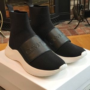 calvin klein uni sock knit sneaker